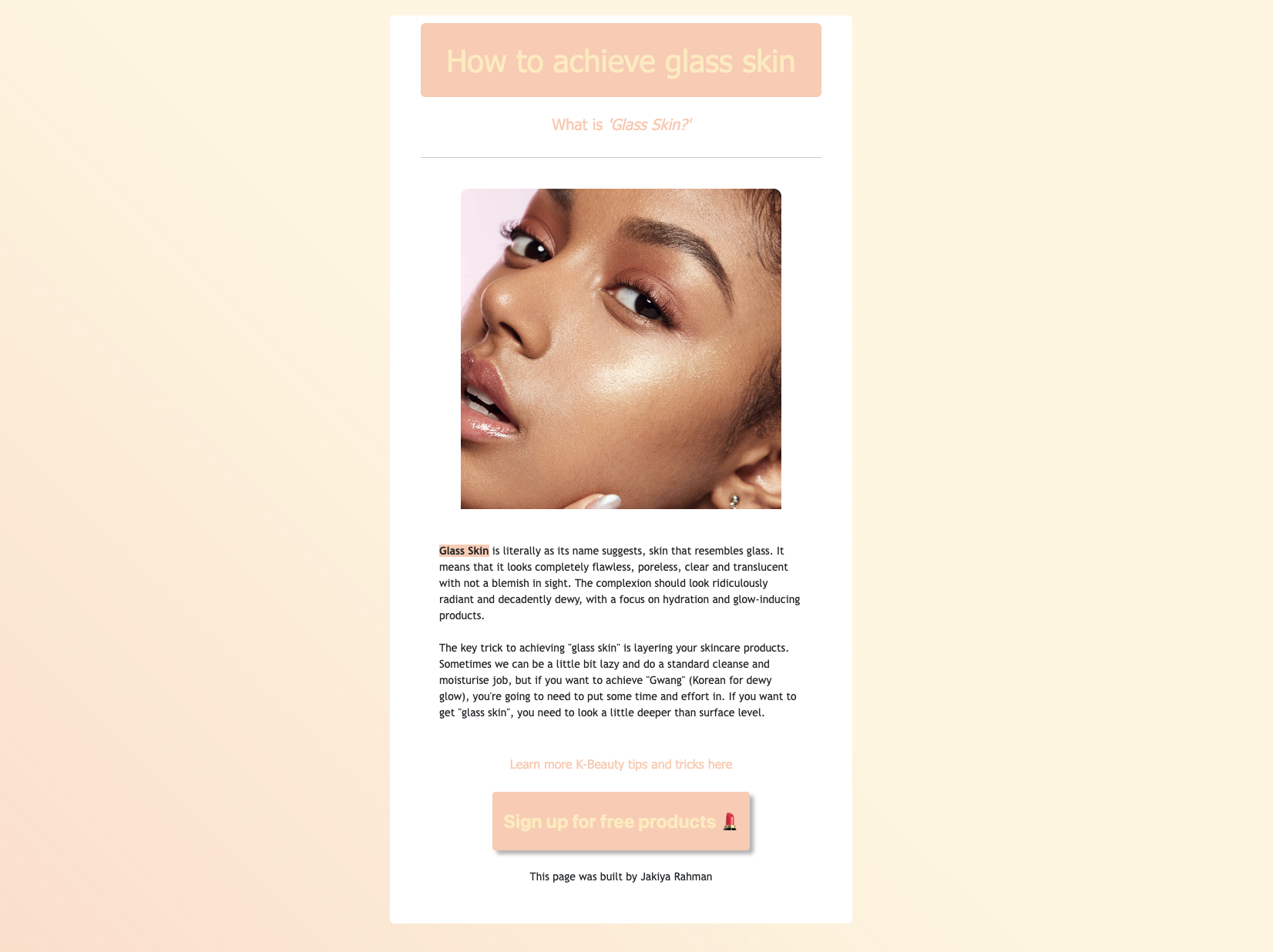 Skincare blog preview